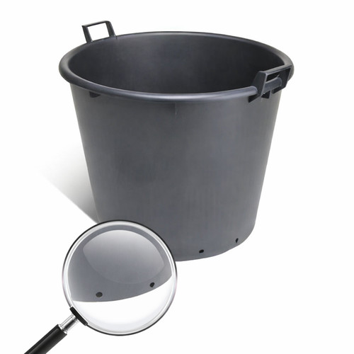 Mastello plastica nero - in,