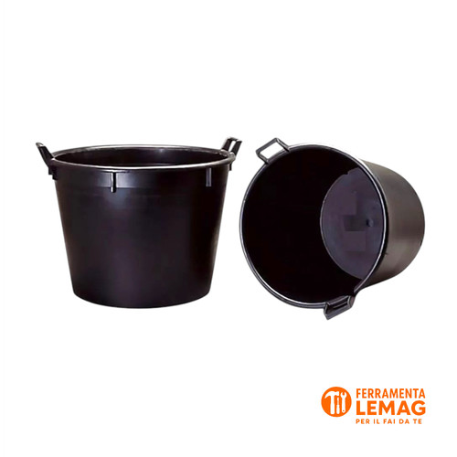 Mastello plastica nero 45l - mastello,